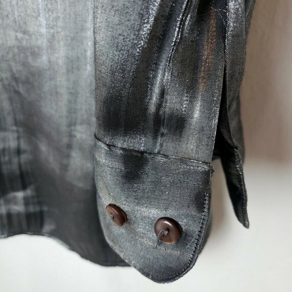 Men's Elliott Button-Down Collarless Dress Shirt-S - Picture 10 of 11